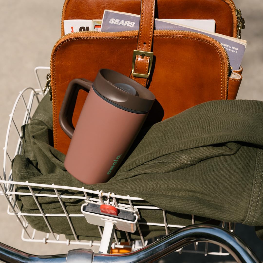 Owala SmoothSip Slider - Taza de viaje aislada de acero inoxidable...