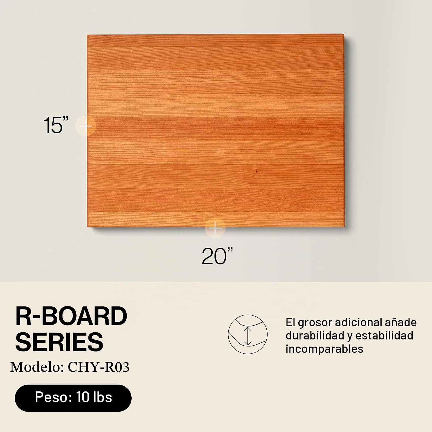John Boos Serie R-Board Tabla de cortar rectangular de madera de ce...