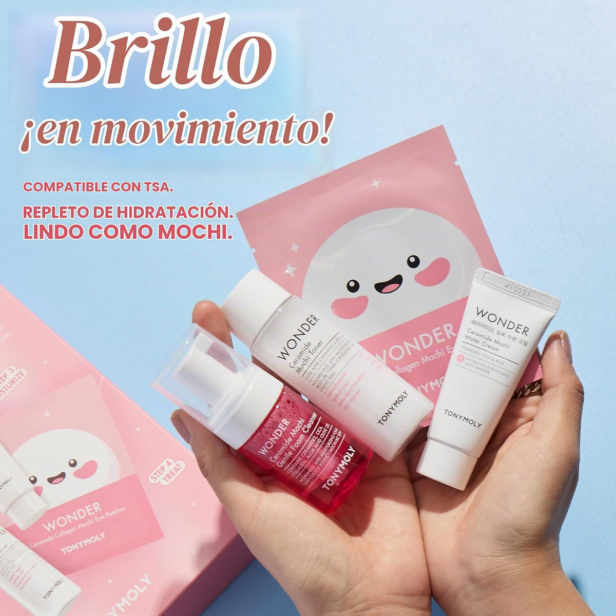 TONYMOLY Wonder Ceramide Mochi Essentials Set - Ácido Hialurónico y...
