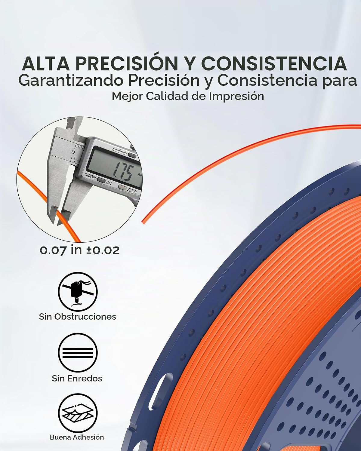 SUNLU Paquete de filamento PLA de 8.82 oz de 0.07 in, filamento mul...