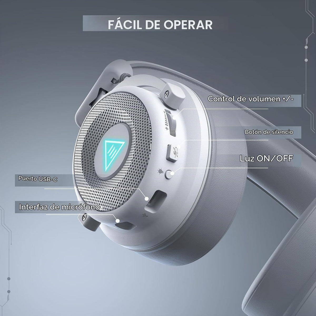 Auriculares para juegos EKSA USB para PC, auriculares de computador...