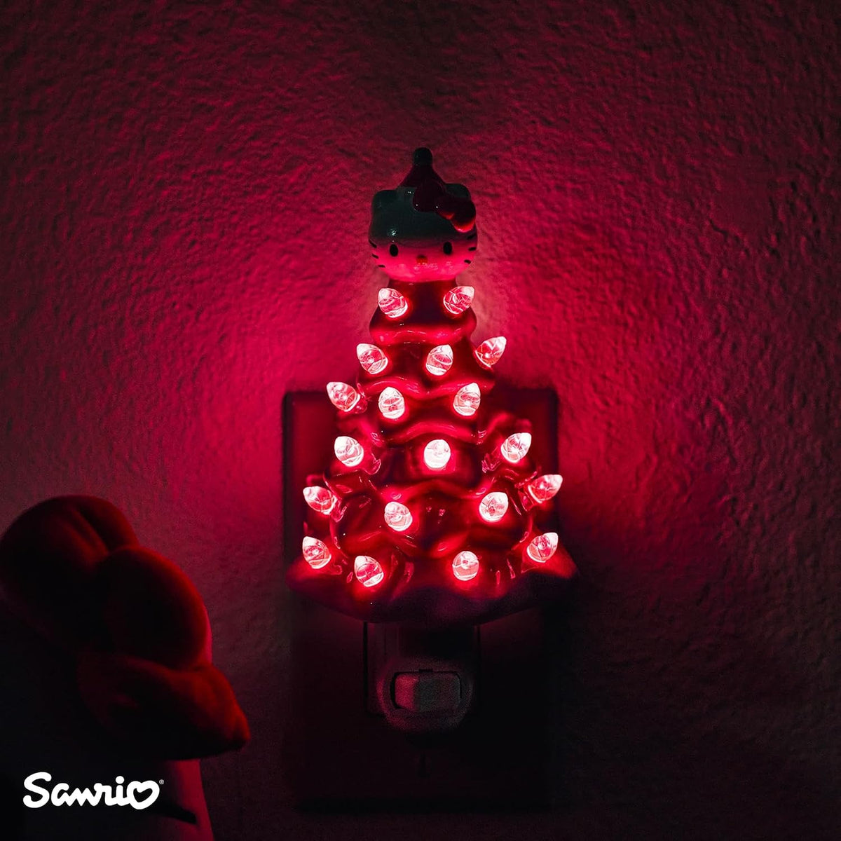 Ukonic Sanrio Hello Kitty Árbol de Navidad Rosa de Cerámica de 6 Pu...