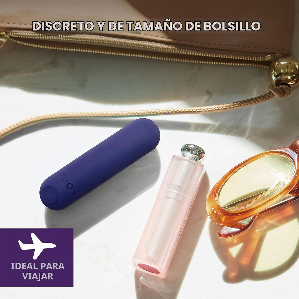 plusOne Vibrador bala para mujer, mini vibrador hecho de silicona s...