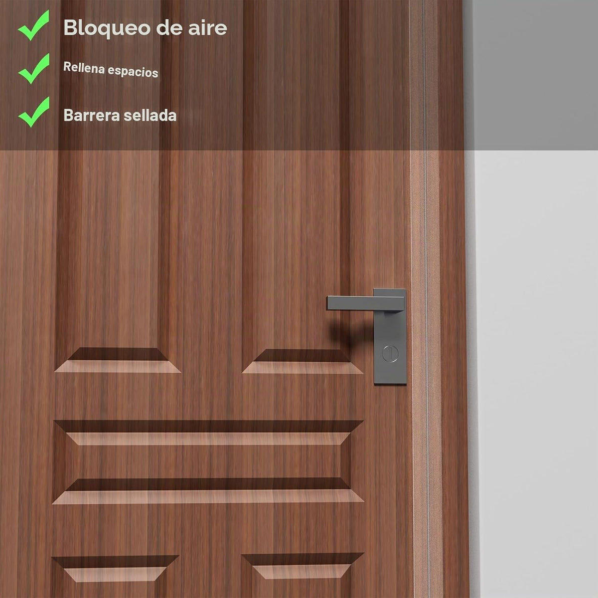 Elvone Junta de puerta con forma de T, silicona transparente, 1.97...