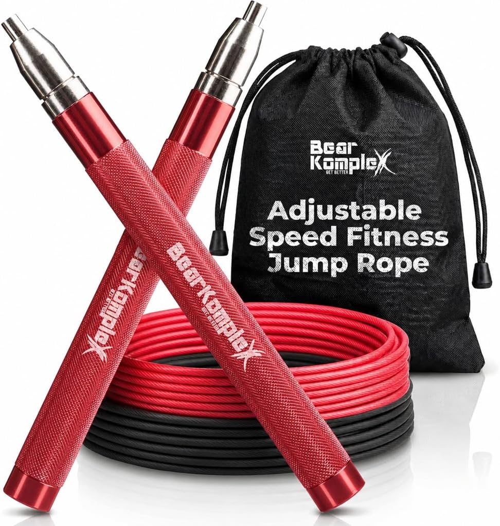 Bear KompleX Speed Jump Rope - Cuerda para saltar ajustable sin e...