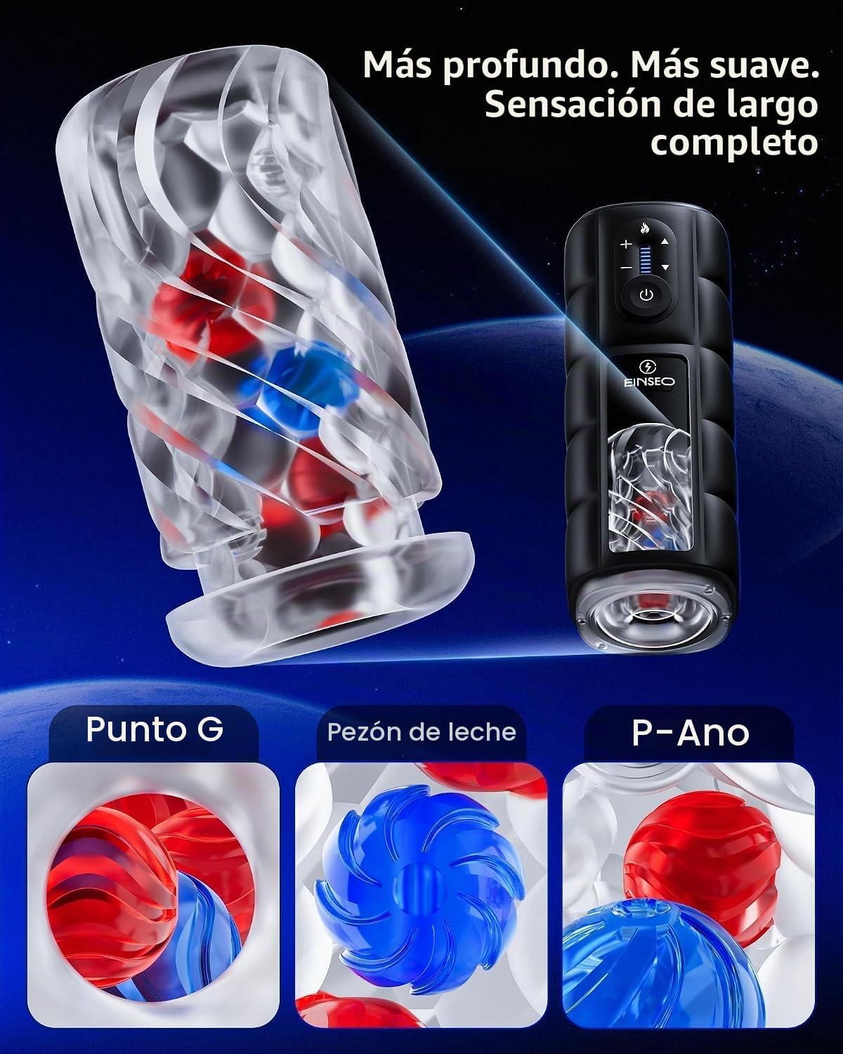 EINSEO Masturbador masculino juguete sexual para hombres, motor sin...