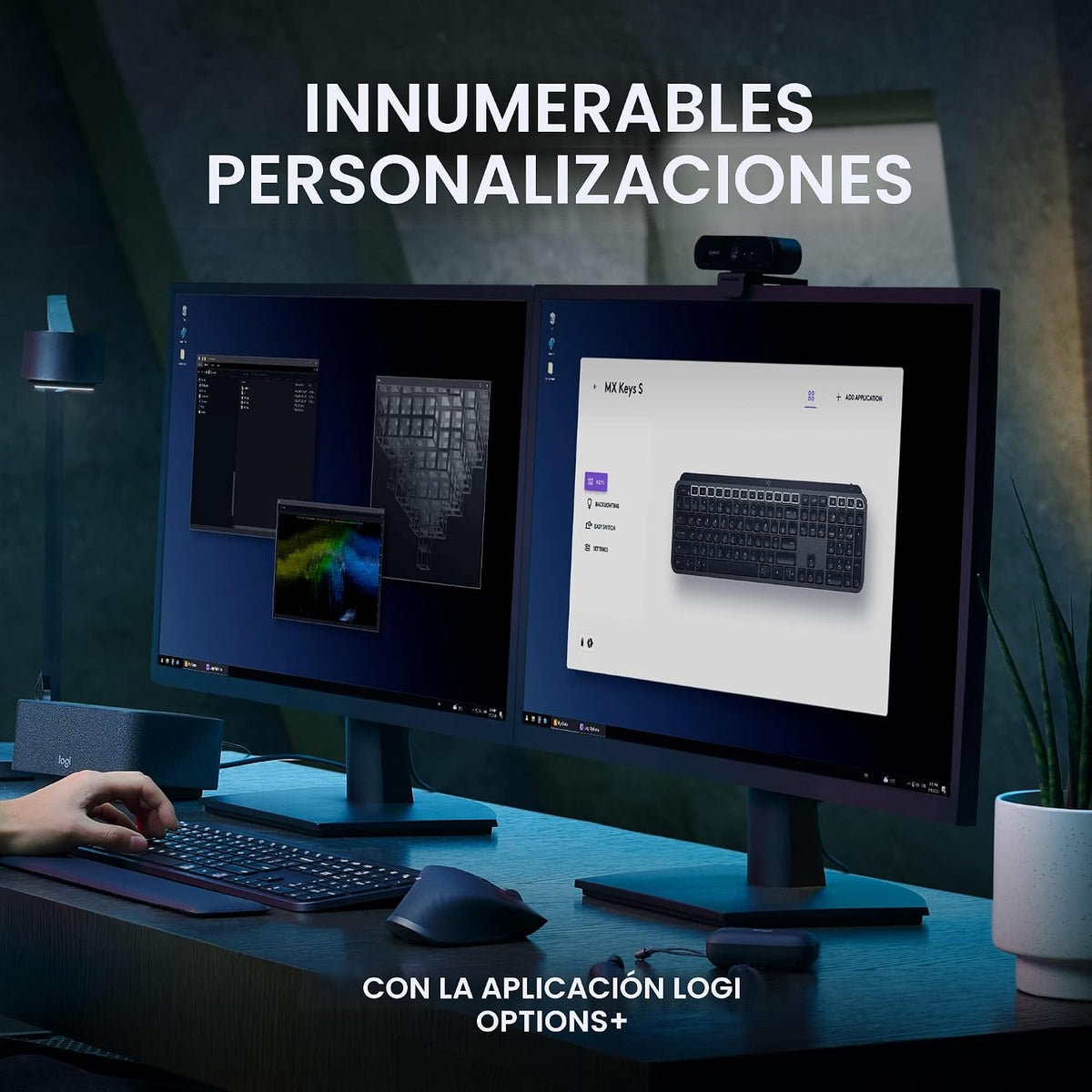 Logitech MX Keys S Teclado Inalámbrico Perfil Bajo Fluido Preciso -...