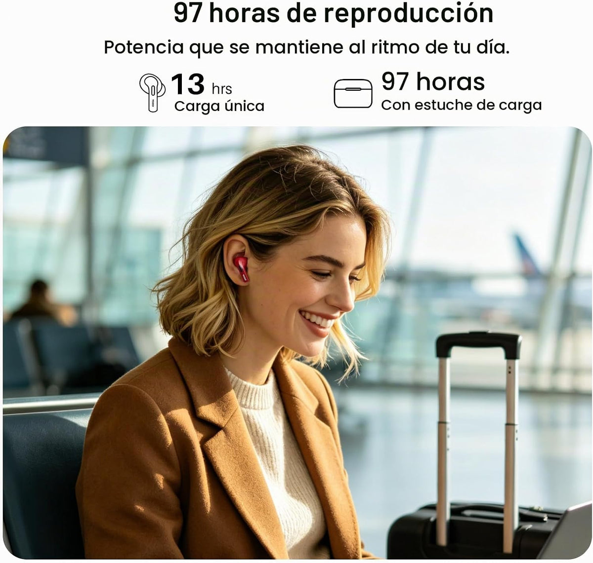 Auriculares inalámbricos TOZO T20 con tiempo de reproducción de 97...