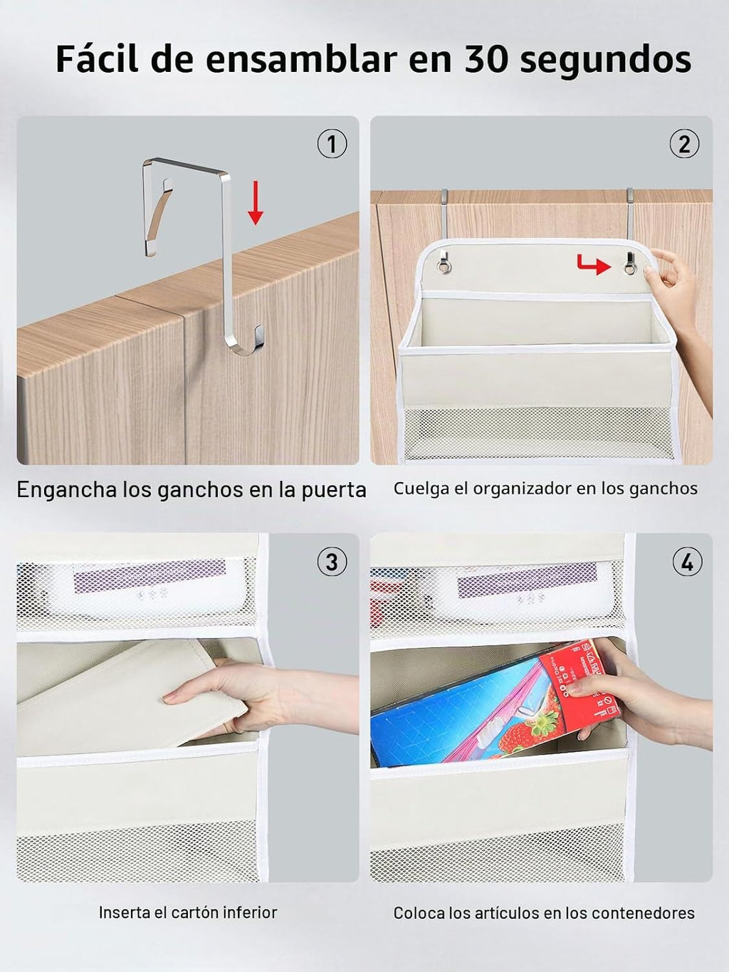 Yecaye Organizadores de baño y almacenamiento (Crema Blanca, 5 nive...