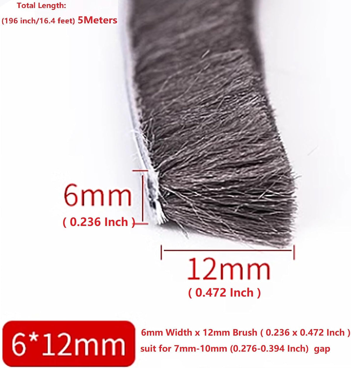 Soezy 16 pies (5m) 196 pulgadas Cinta adhesiva para ventanas de gui...