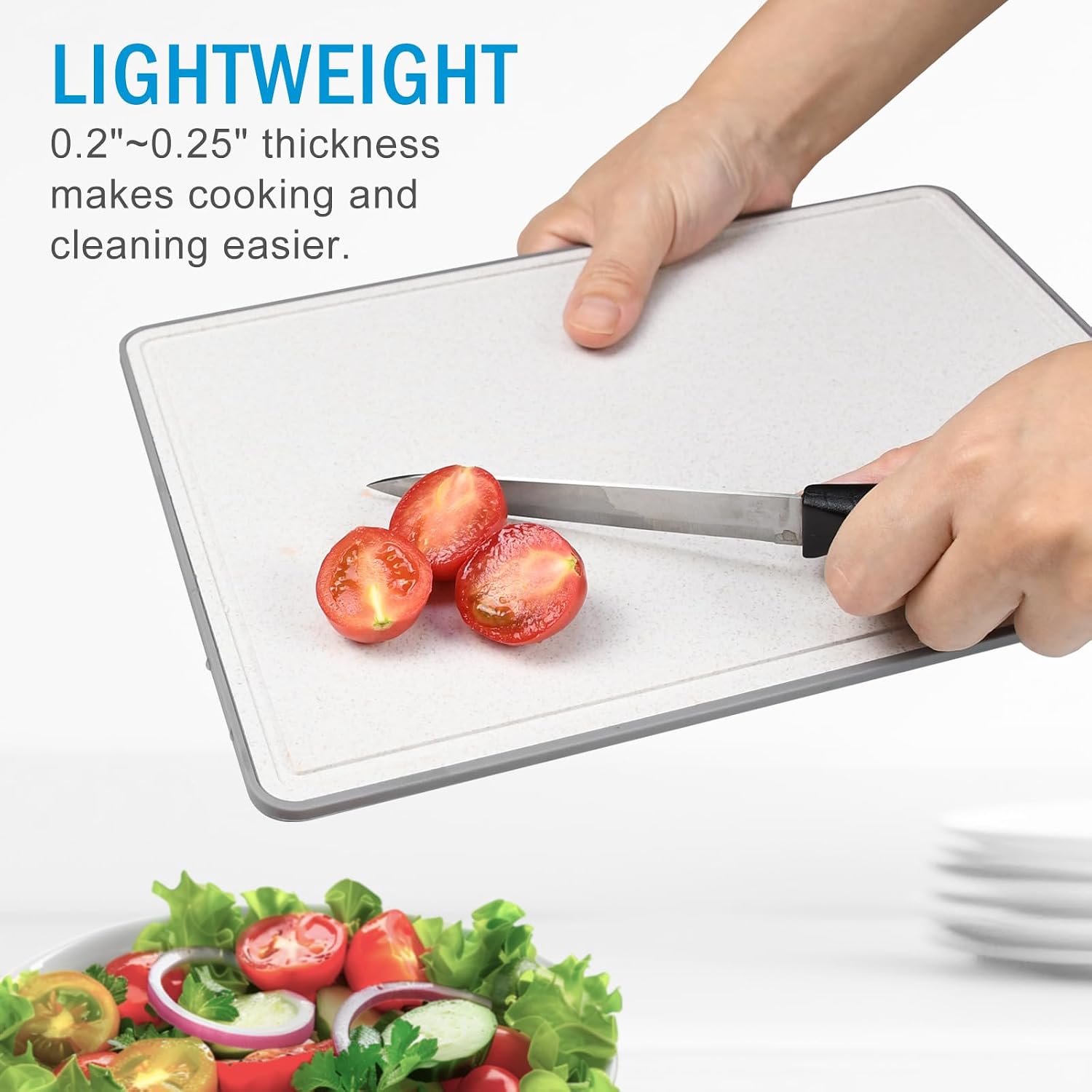 Juego de 3 tablas de cortar de fibra de trigo para cocina, juego de...