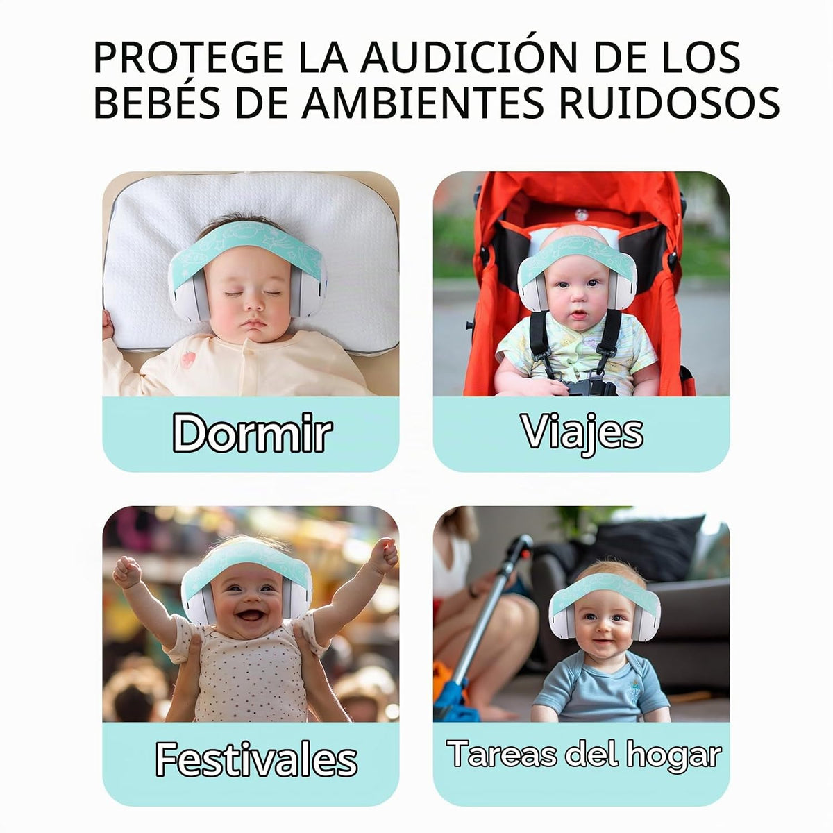 LYSIAN Orejeras de protección auditiva para bebés, 25dB SNR, bebés...