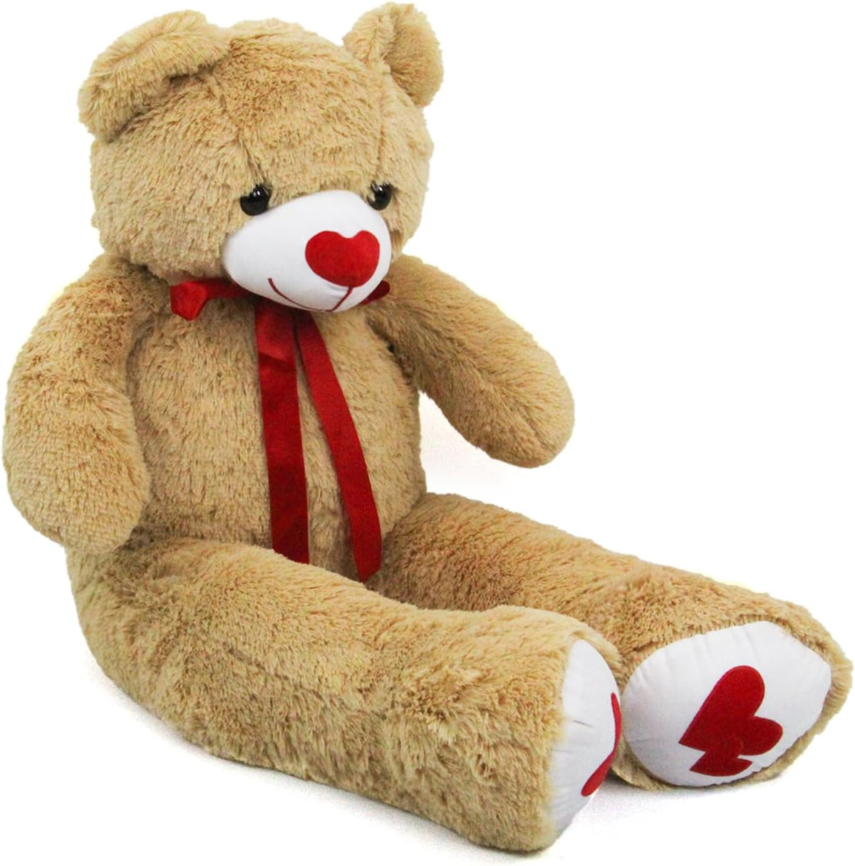 SRANWOW Oso de peluche gigante de 51.2 pulgadas con almohada de cor...