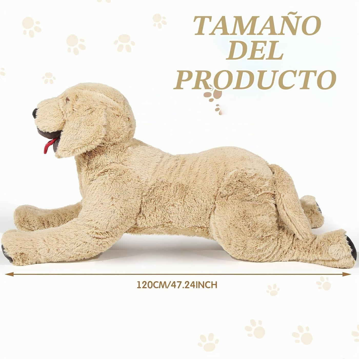 Geosar Animales de peluche de perro de 47.2 pulgadas, suaves juguet...