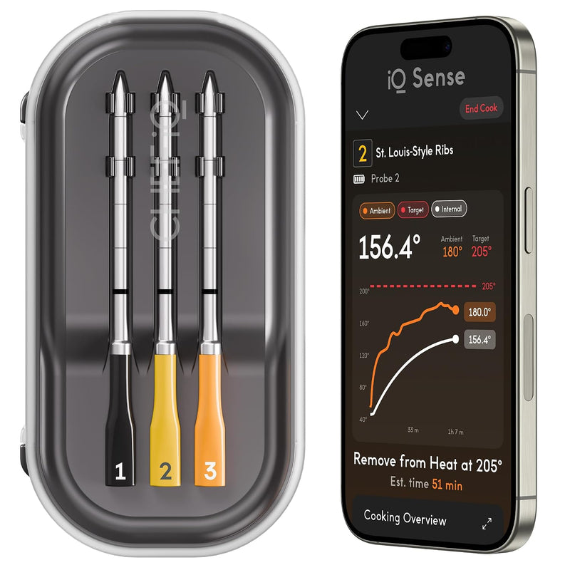 Chef iQ Sense | Termómetro inalámbrico inteligente para carne | 3 s...