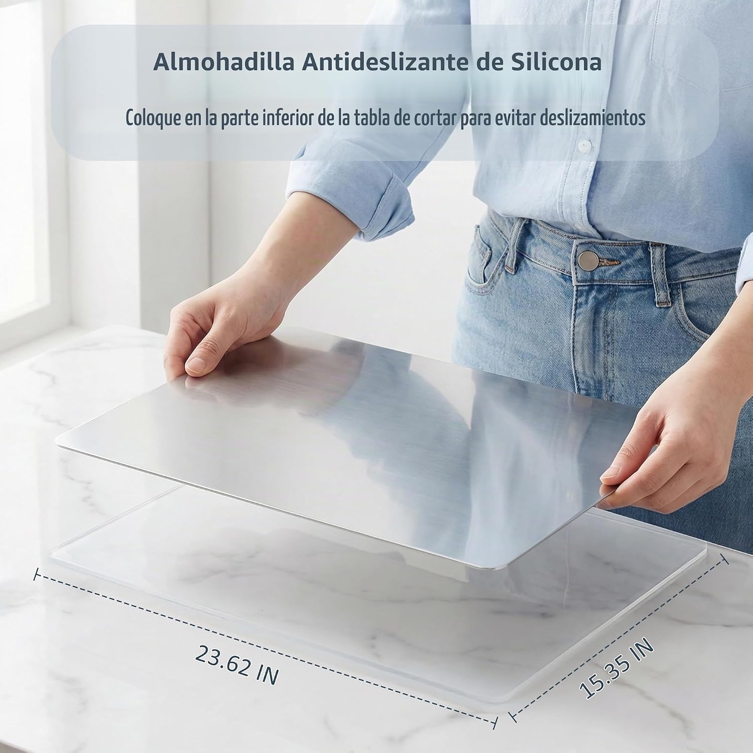 Tablas de cortar de acero inoxidable 304 para cocina, tabla de prep...
