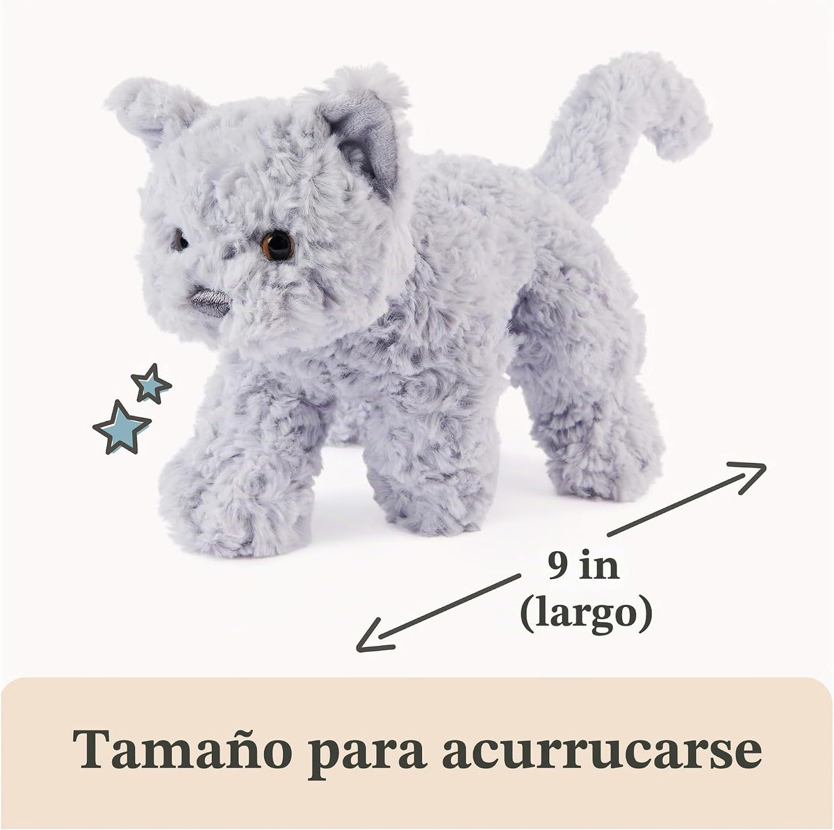 GUND Bootsie English Blue - Peluche de gatito de 9 pulgadas para ma...
