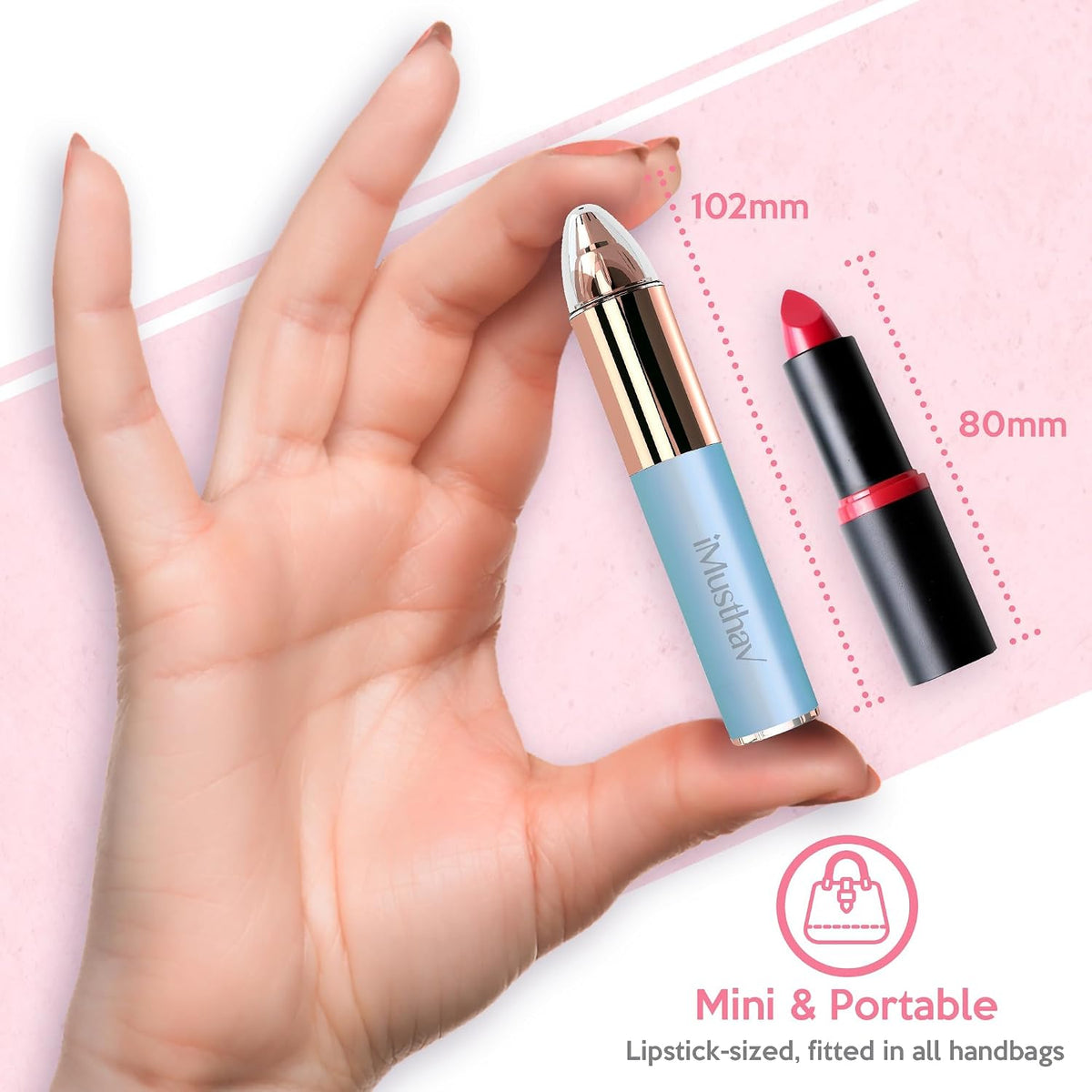 iMusthav Cortador de cejas eléctrico impecable para mujeres con bat...