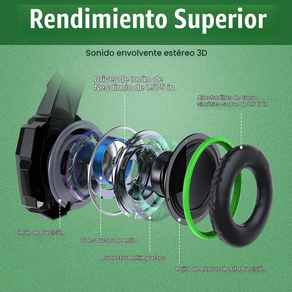 BENGOO G9000 - Auriculares de juego estéreo para PS4, PC, Xbox One,...