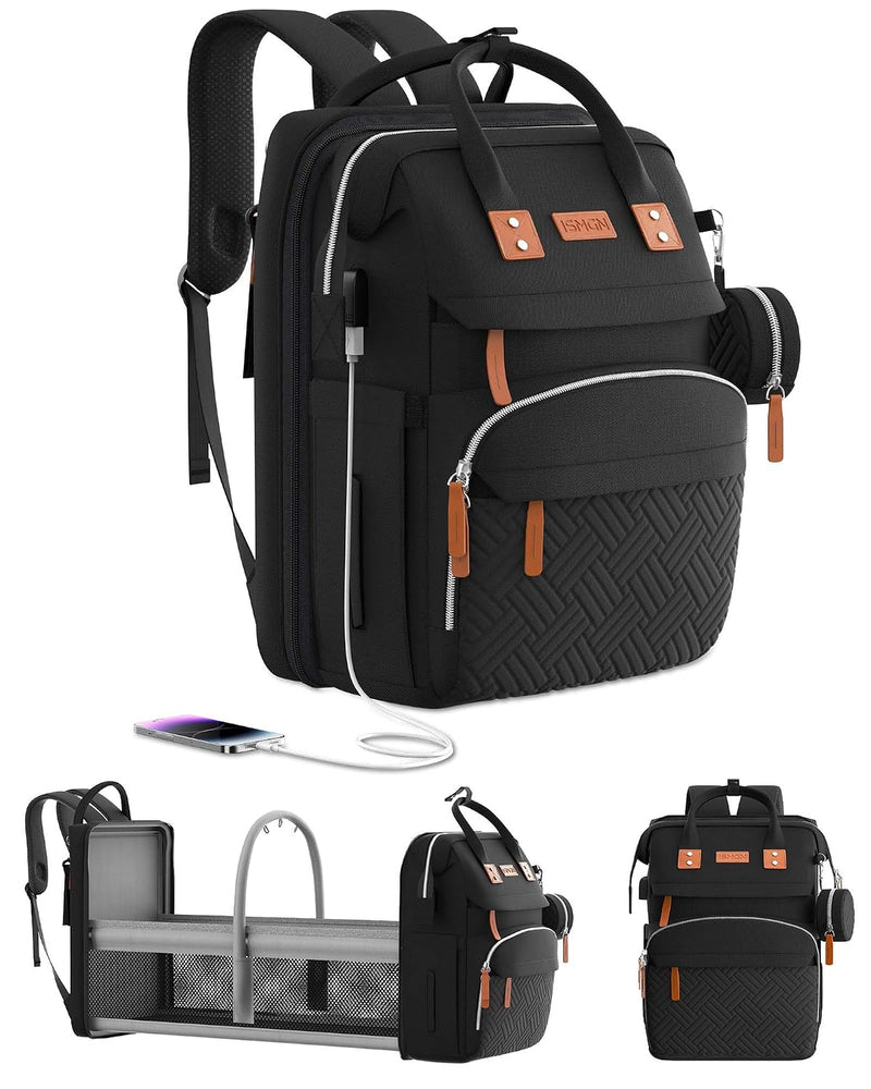 ISMGN Mochila para pañales con cambiador, bolsas de bebé para niños...
