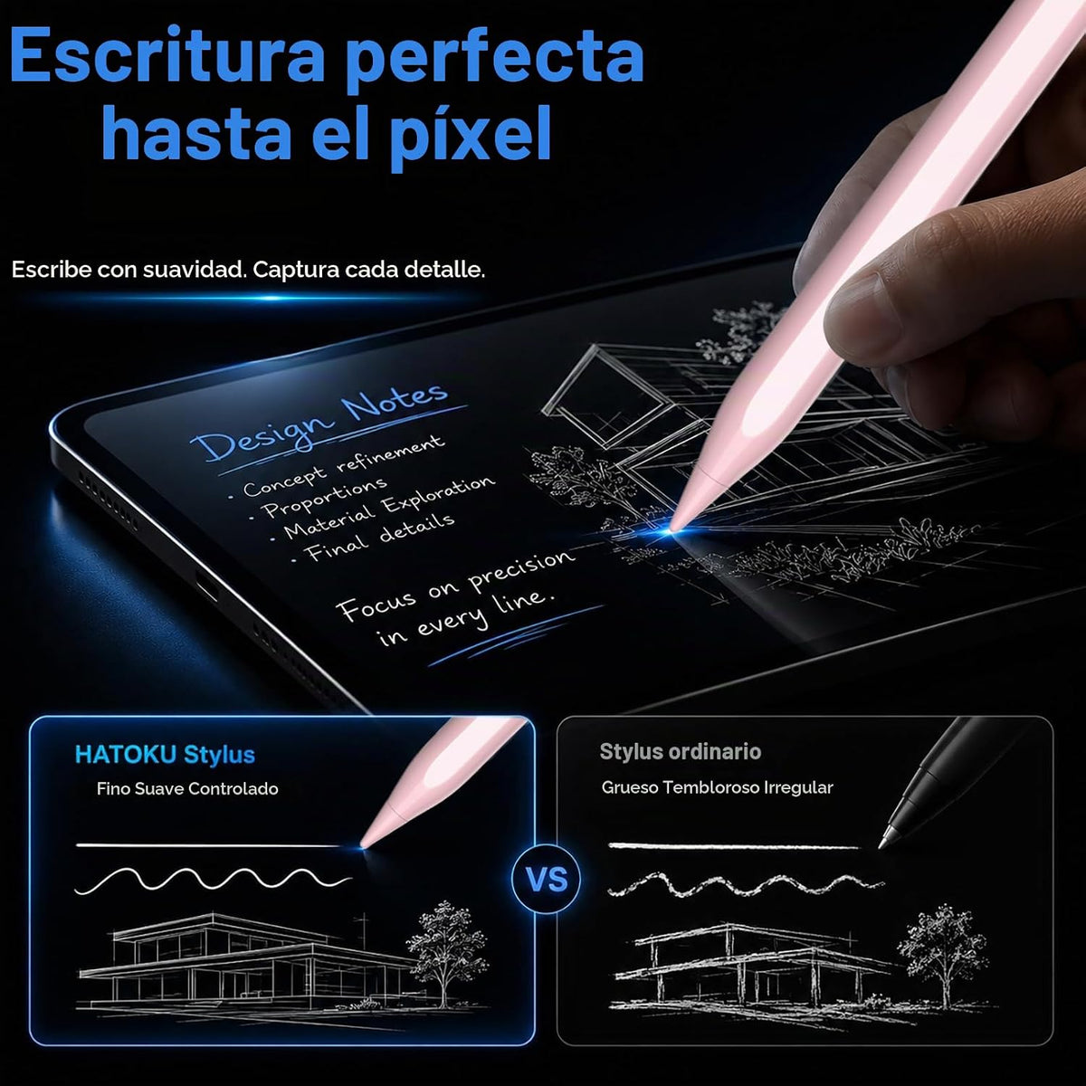 HATOKU Stylus Pen para Apple iPad 2018-2026 para tomar notas y dibu...