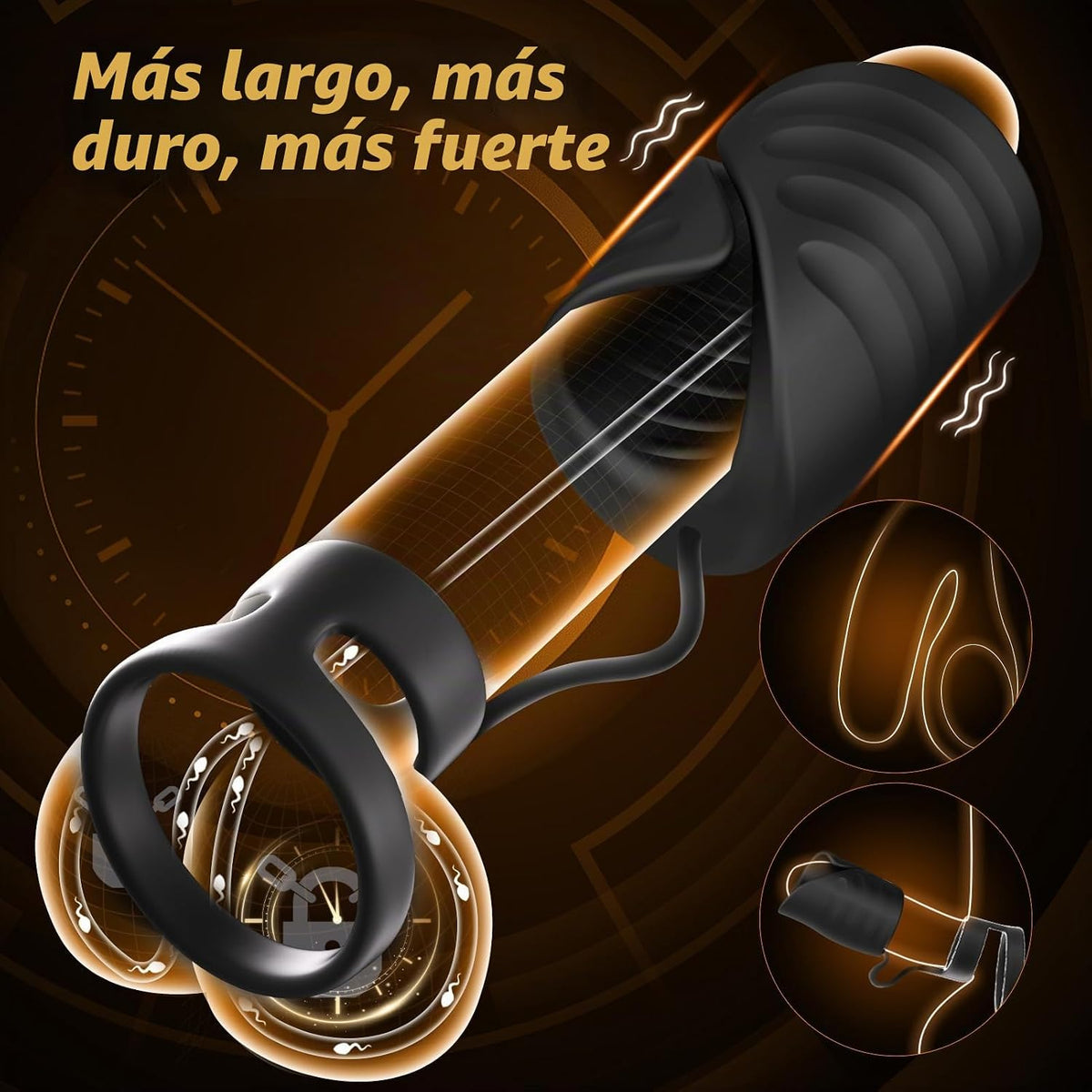 Juguetes sexuales masculinos para hombres Vibrador, 9 vibrador elás...