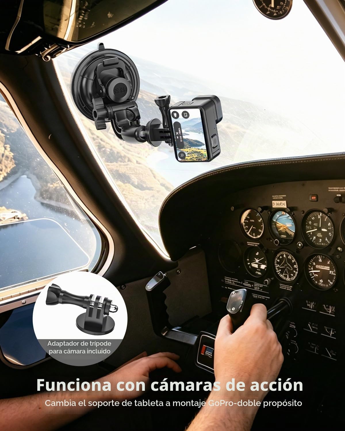 YOOZ Soporte para tablet de cabina de aviación con ventosa [ventosa...