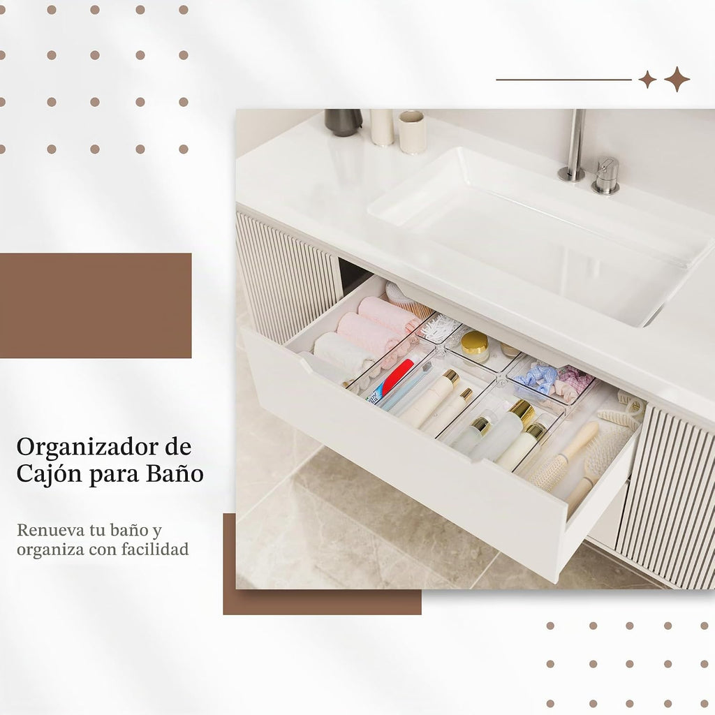 Criusia - Juego de 11 organizadores de cajones de plástico transpar...