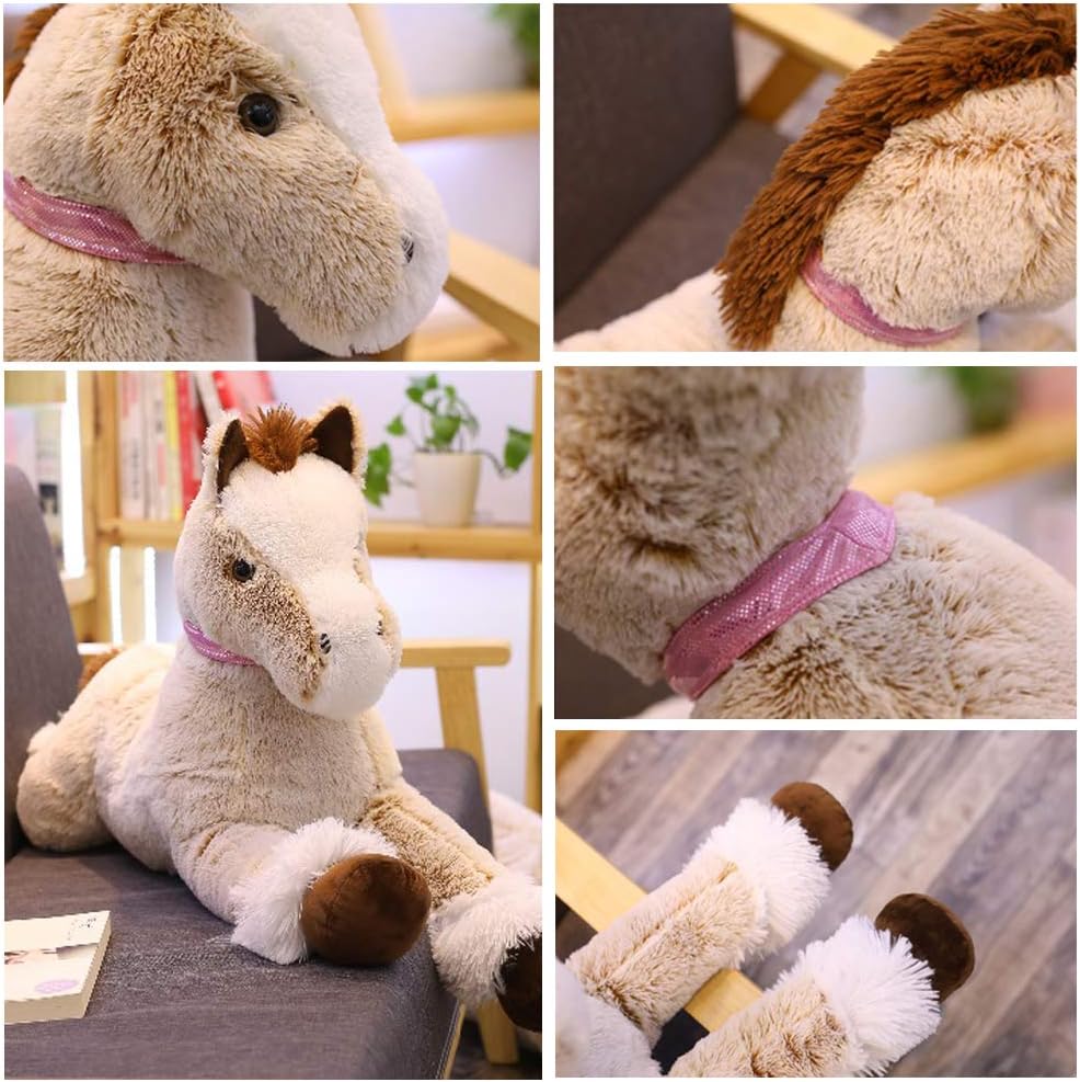 sofipal Juguete de peluche de caballo grande, muñeco de peluche gig...