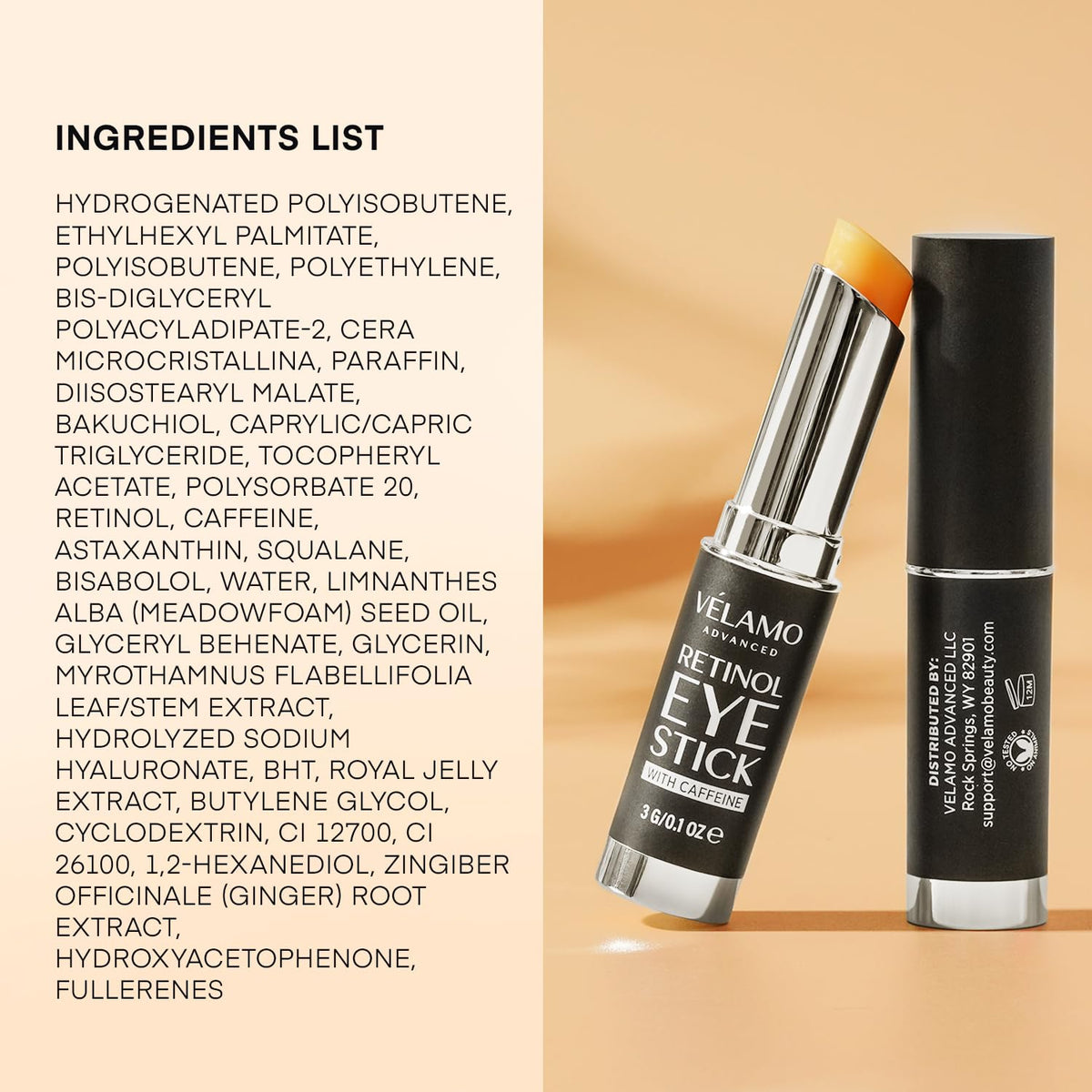VELAMO ADVANCED Retinol Eye Stick: Crema de ojos de retinol para oj...