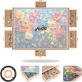 ALL4JIG Tablero de rompecabezas giratorio de 1000 piezas con 6 cajo...