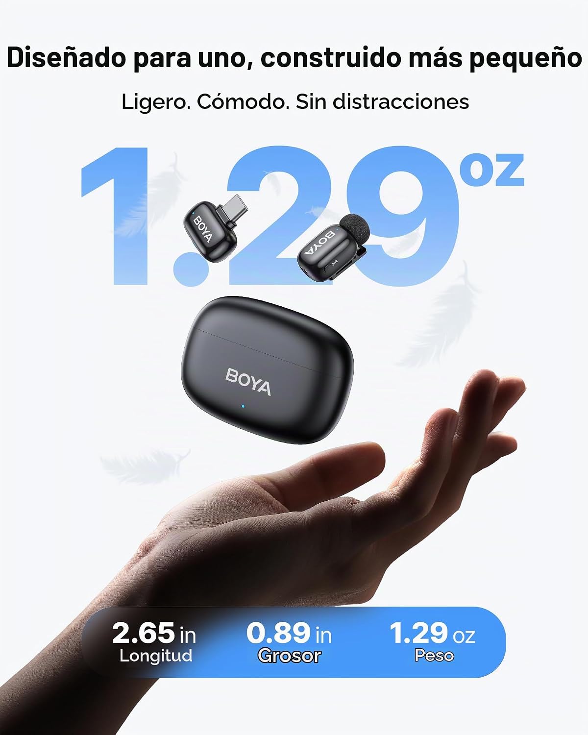 BOYA Mini 2 Micrófono Lavalier Inalámbrico para iPhone 15\/16\/17,...