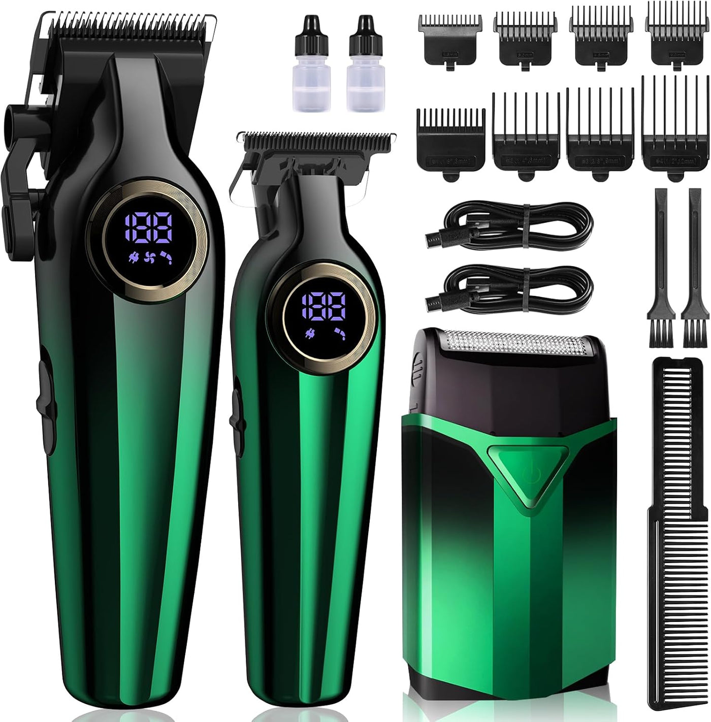 BILLAR® Cortapelos para hombres con recortador de barba, juego de c...