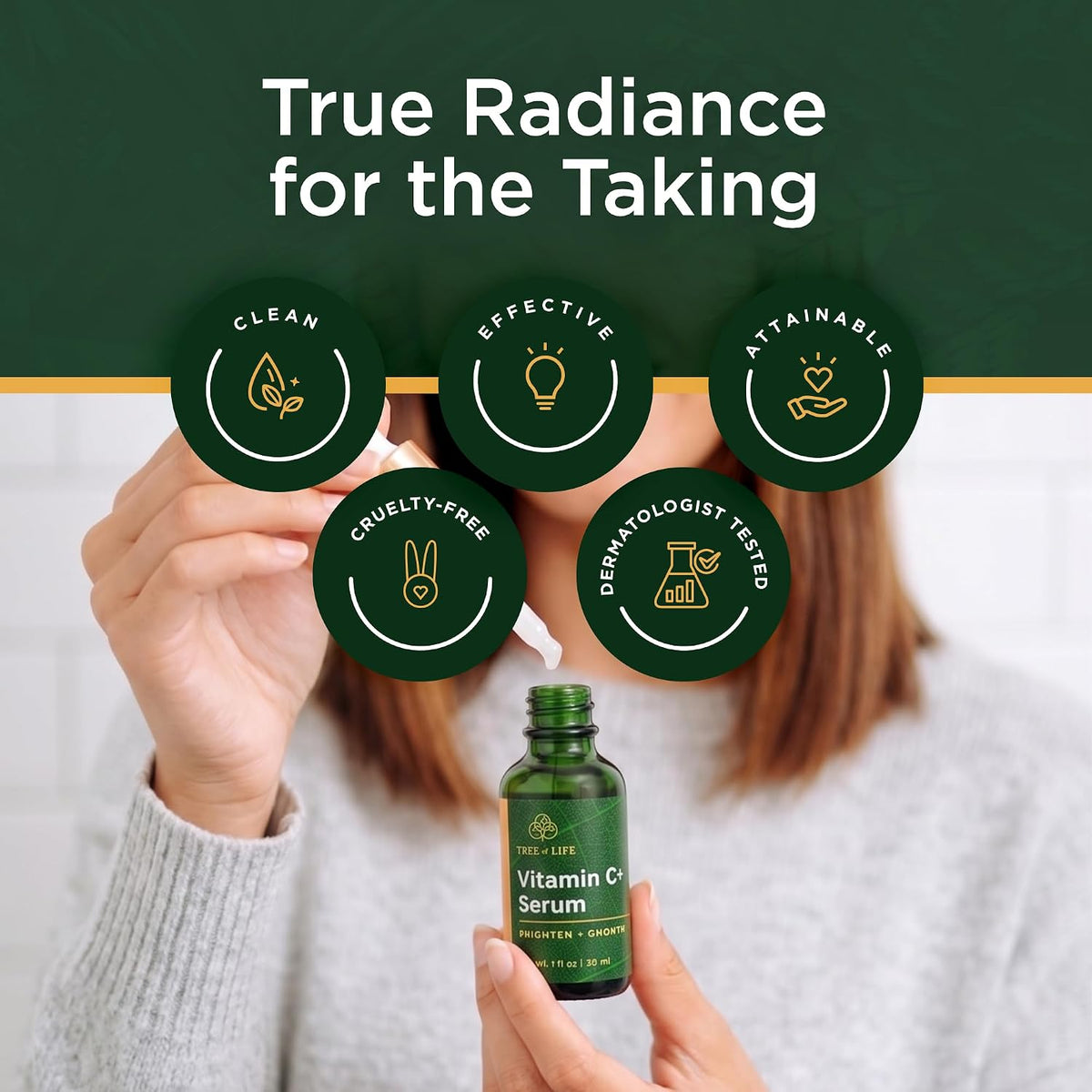 Suero de vitamina C+ Tree of Life para la cara, aceite facial remov...