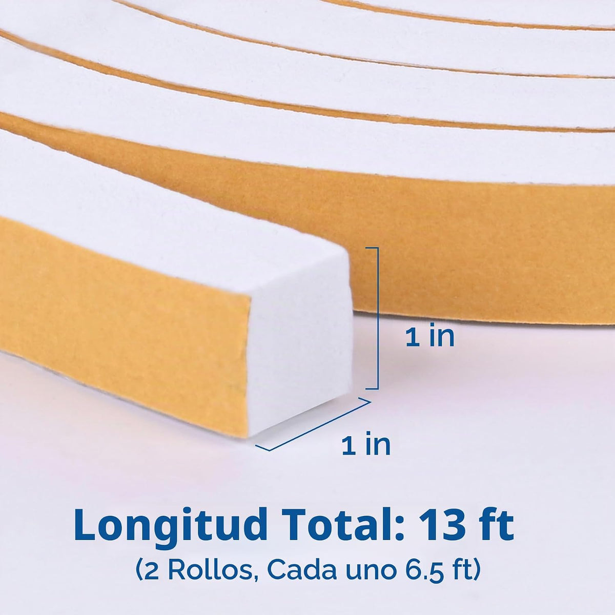 Kikerike Cinta de espuma autoadhesiva de 1 pulgada x 1 pulgada x 13...