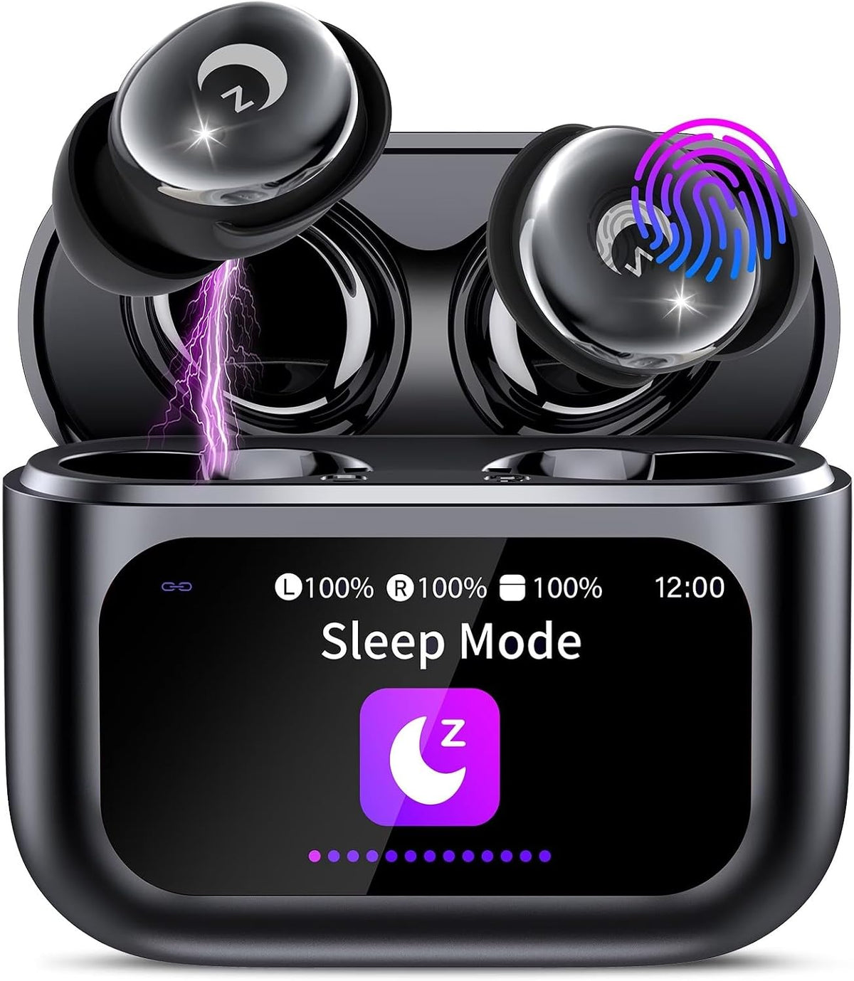 Auriculares para dormir Bluetooth 5.4 con pantalla táctil para dorm...