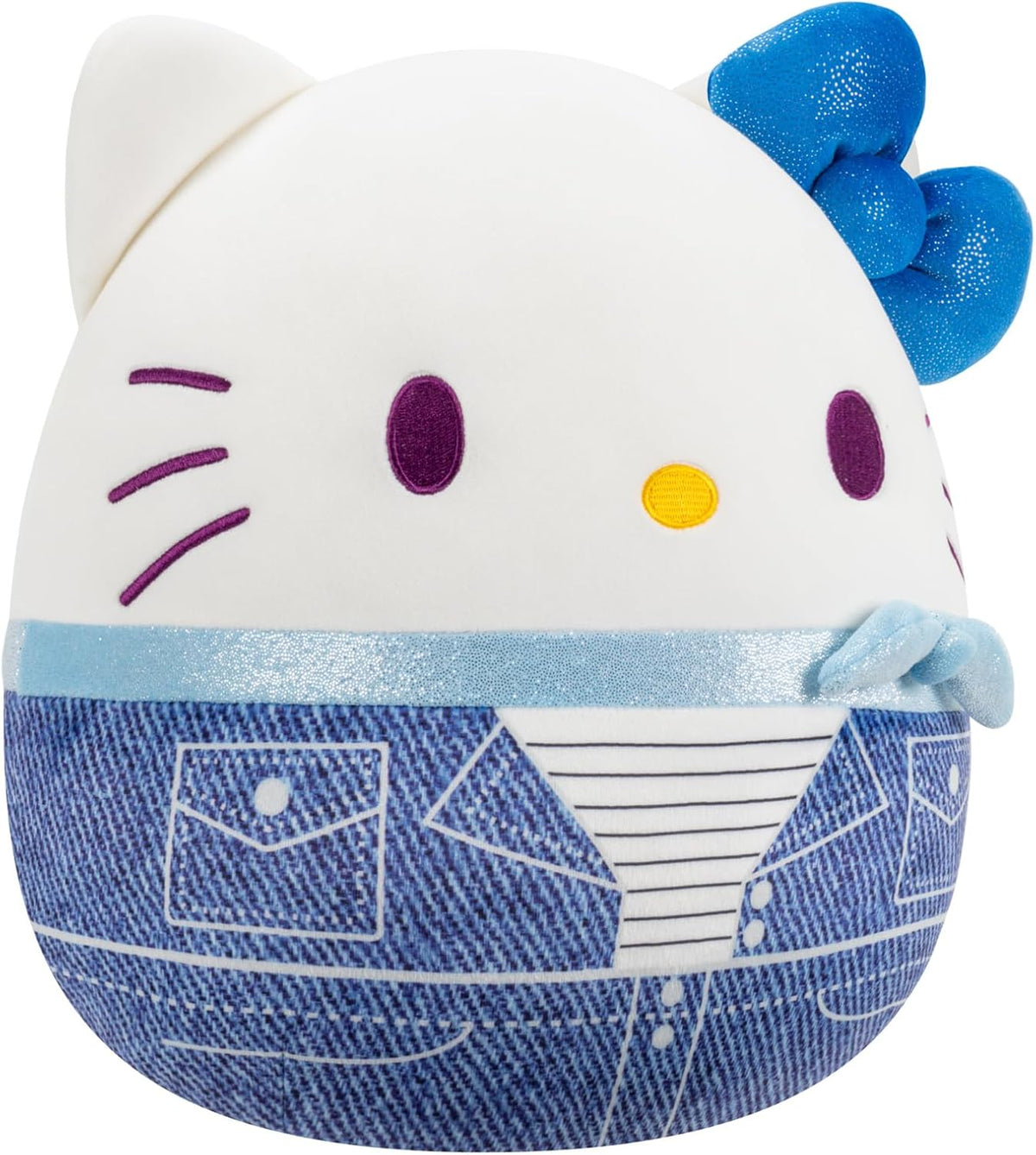 Squishmallows Sanrio - Peluche de Hello Kitty de mezclilla original...