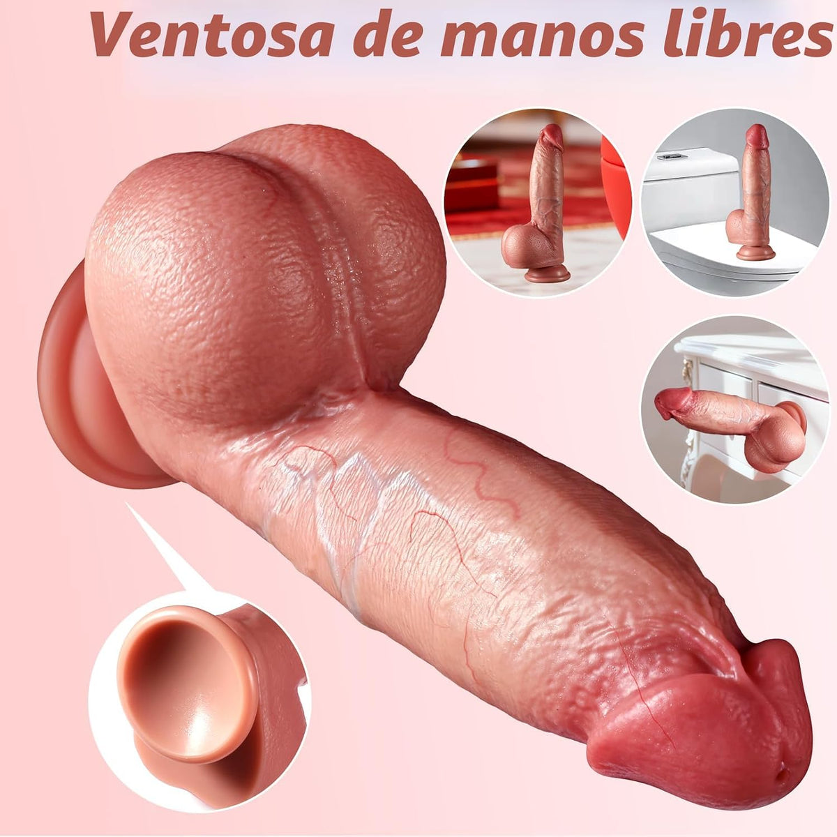Consolador realista de eyaculación de 8 pulgadas, consolador para m...