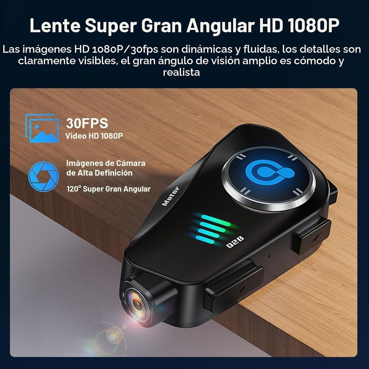 BTQILEYOO Auriculares de Bluetooth para Casco de Motocicleta, Graba...