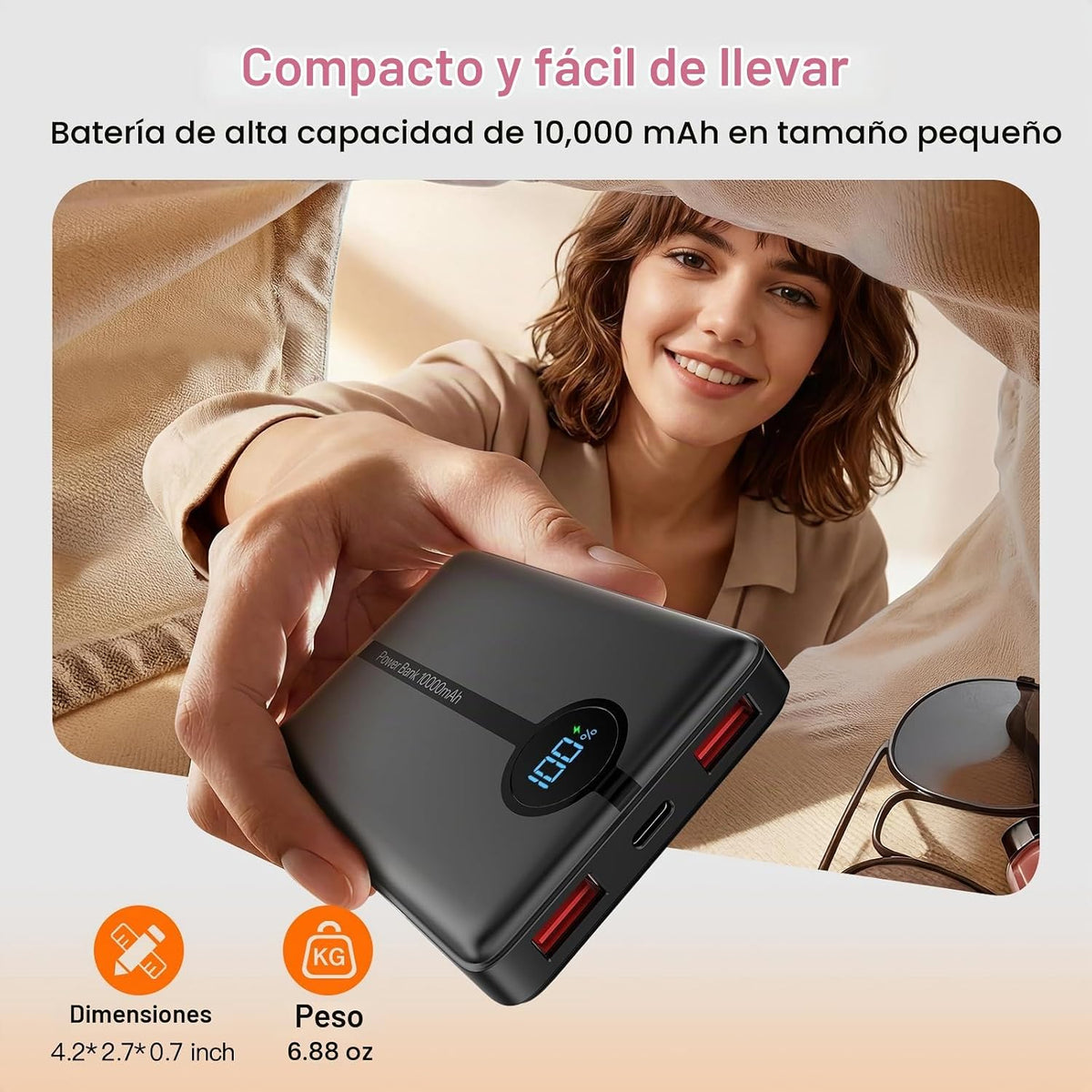 LYAOAO para MagSafe Power Bank 10000mAh, cargador portátil magnétic...