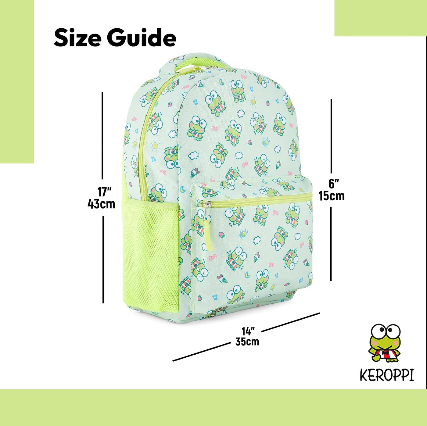 Hello Kitty Allover Mochila escolar - Kitty, My Melody, Kuromi, Ker...