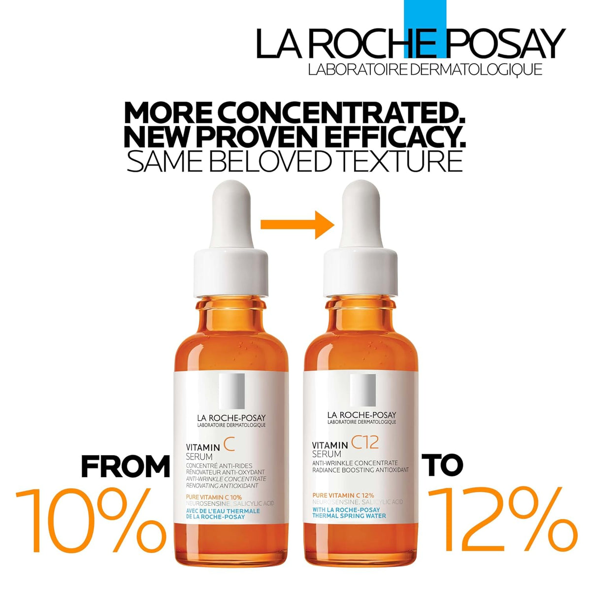 Suero facial con vitamina C al 12% La Roche-Posay, 2 fórmulas con á...