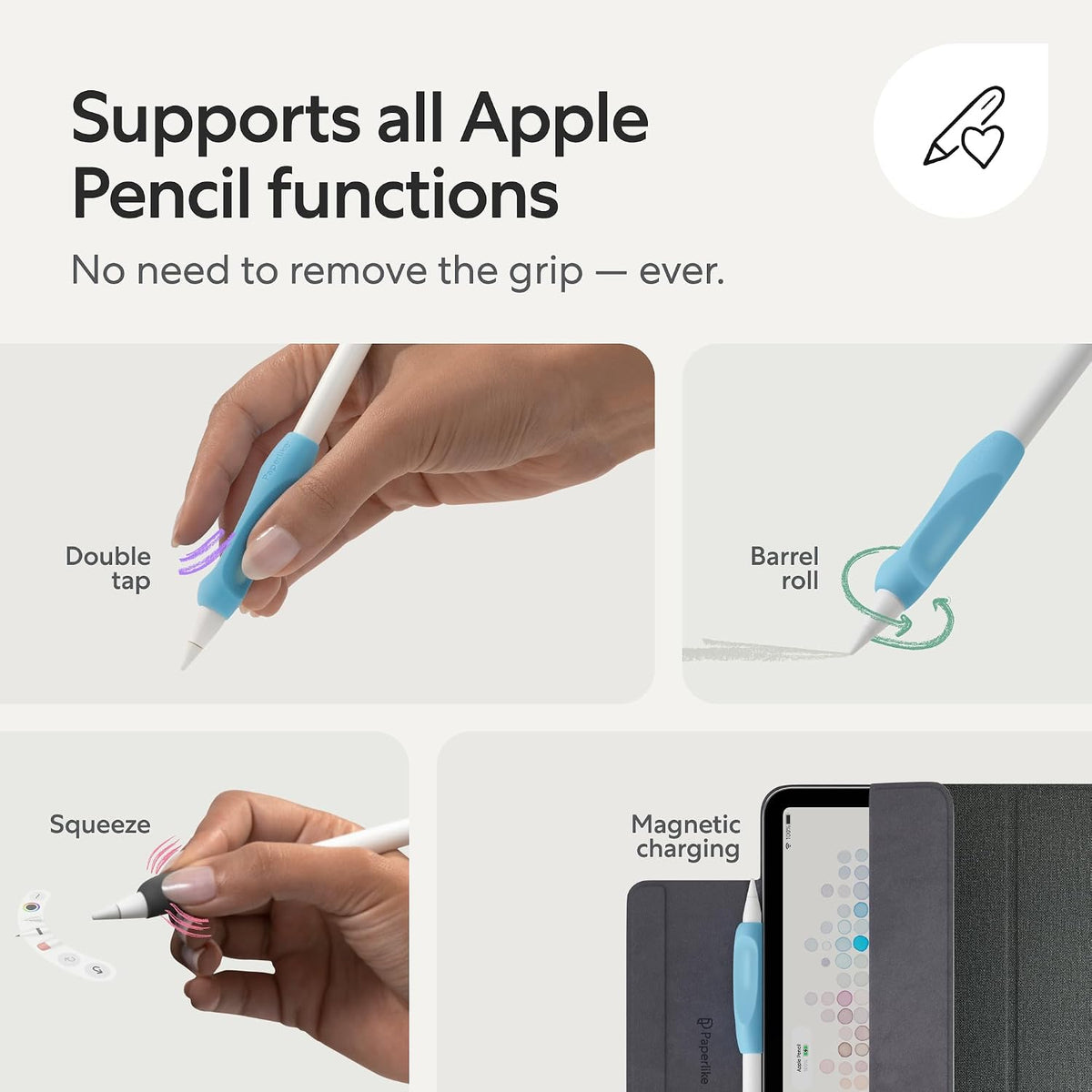 Empuñaduras Paperlike® para Apple Pencil de 1.ª y 2.ª generación, U...