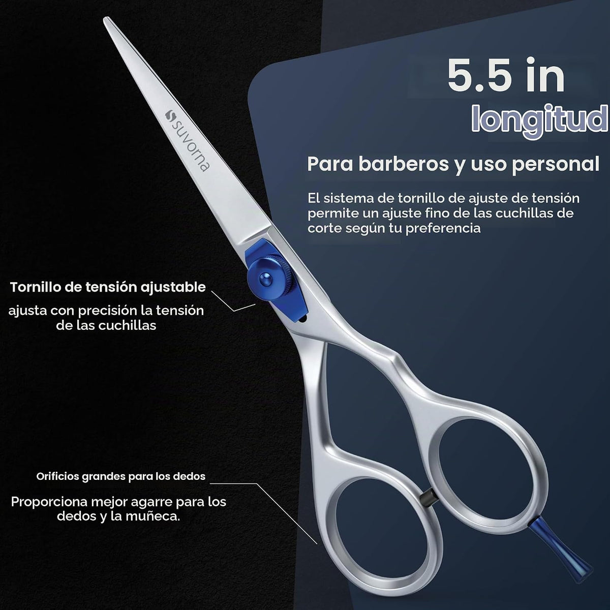Suvorna Tijeras de peluquería de 5.5 pulgadas | Tijeras de pelo pro...