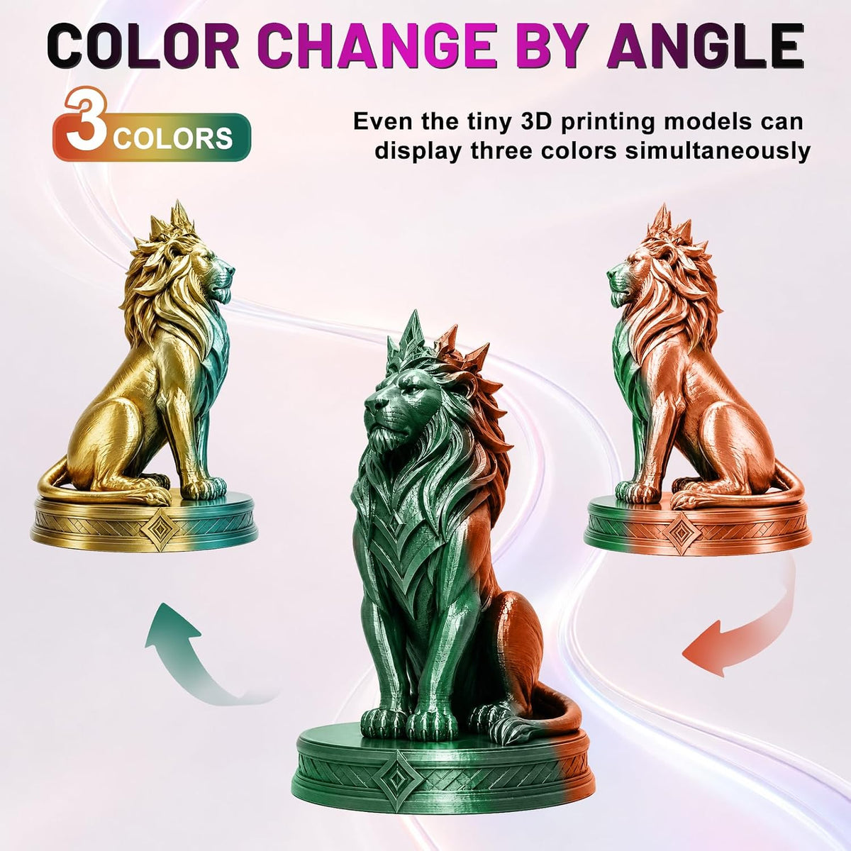 Colourbing Paquete de filamentos para impresora 3D de seda PLA+, br...
