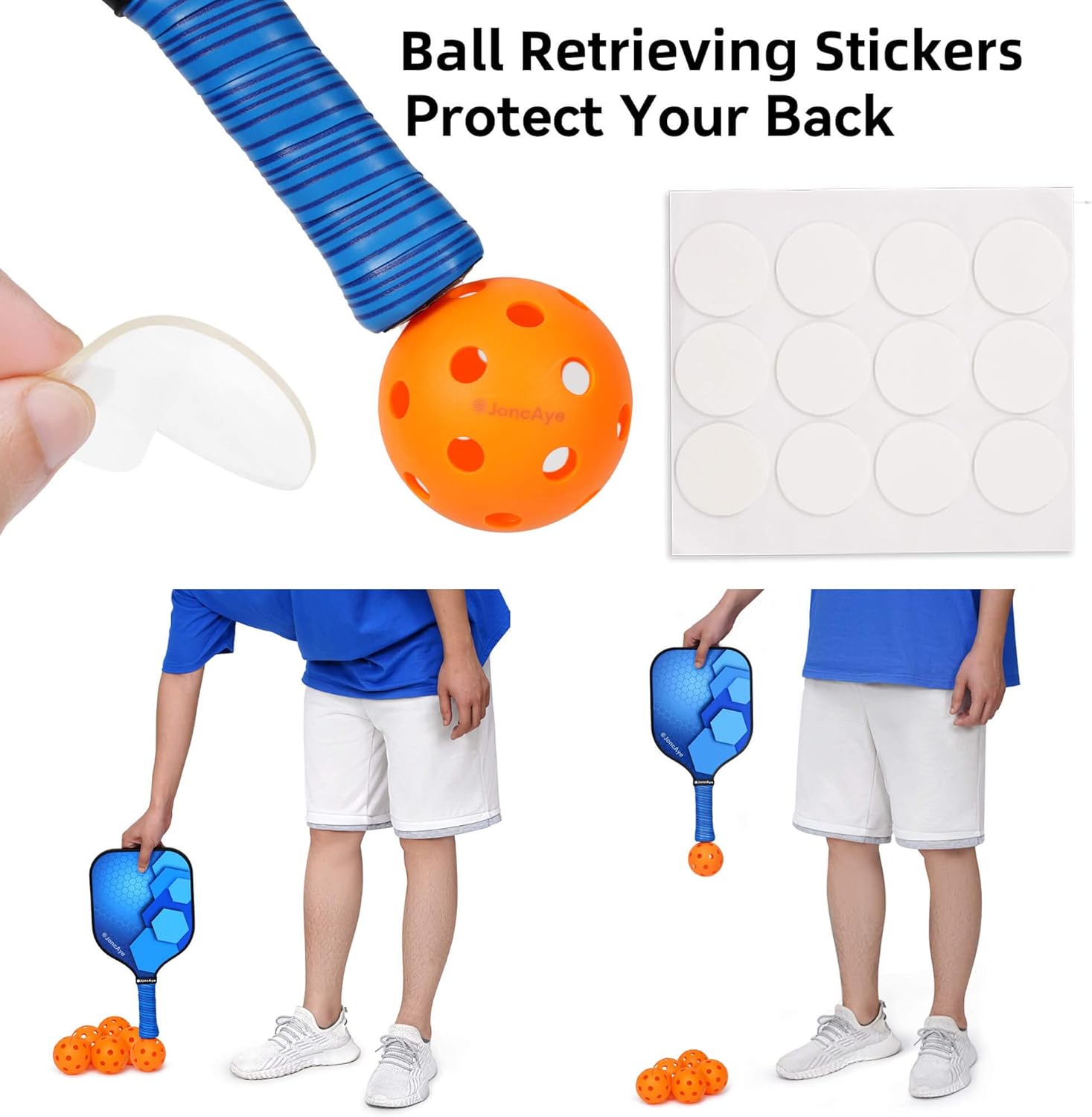 JoncAye Juego de 4 o 2 paletas de Pickleball, raquetas de fibra de...