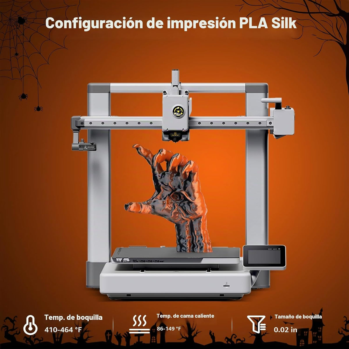 AMOLEN Paquete de filamento PLA de seda para impresora 3D de 4.4 lb...
