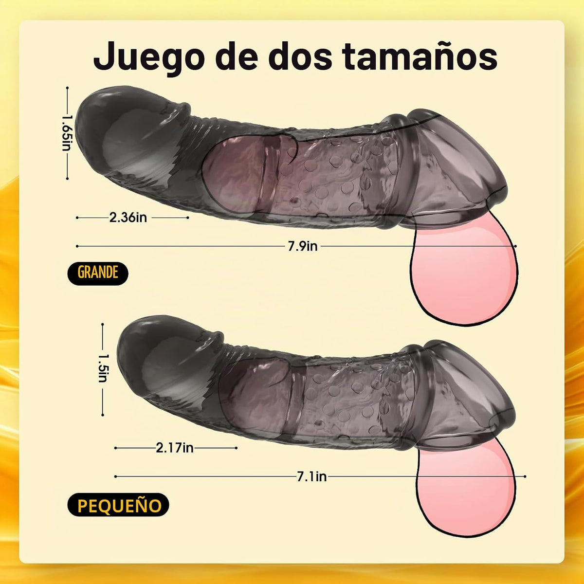 Manga vibrante para el pene para parejas \u2013 La manga extensora...