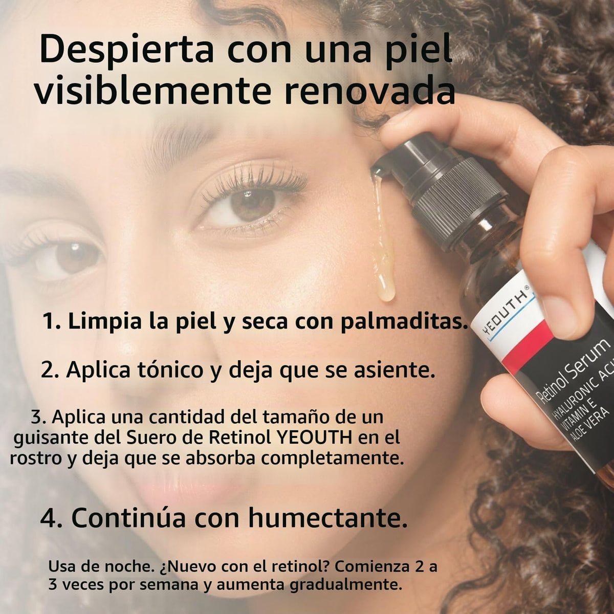 YEOUTH Suero de retinol para rostro con ácido hialurónico y vitamin...