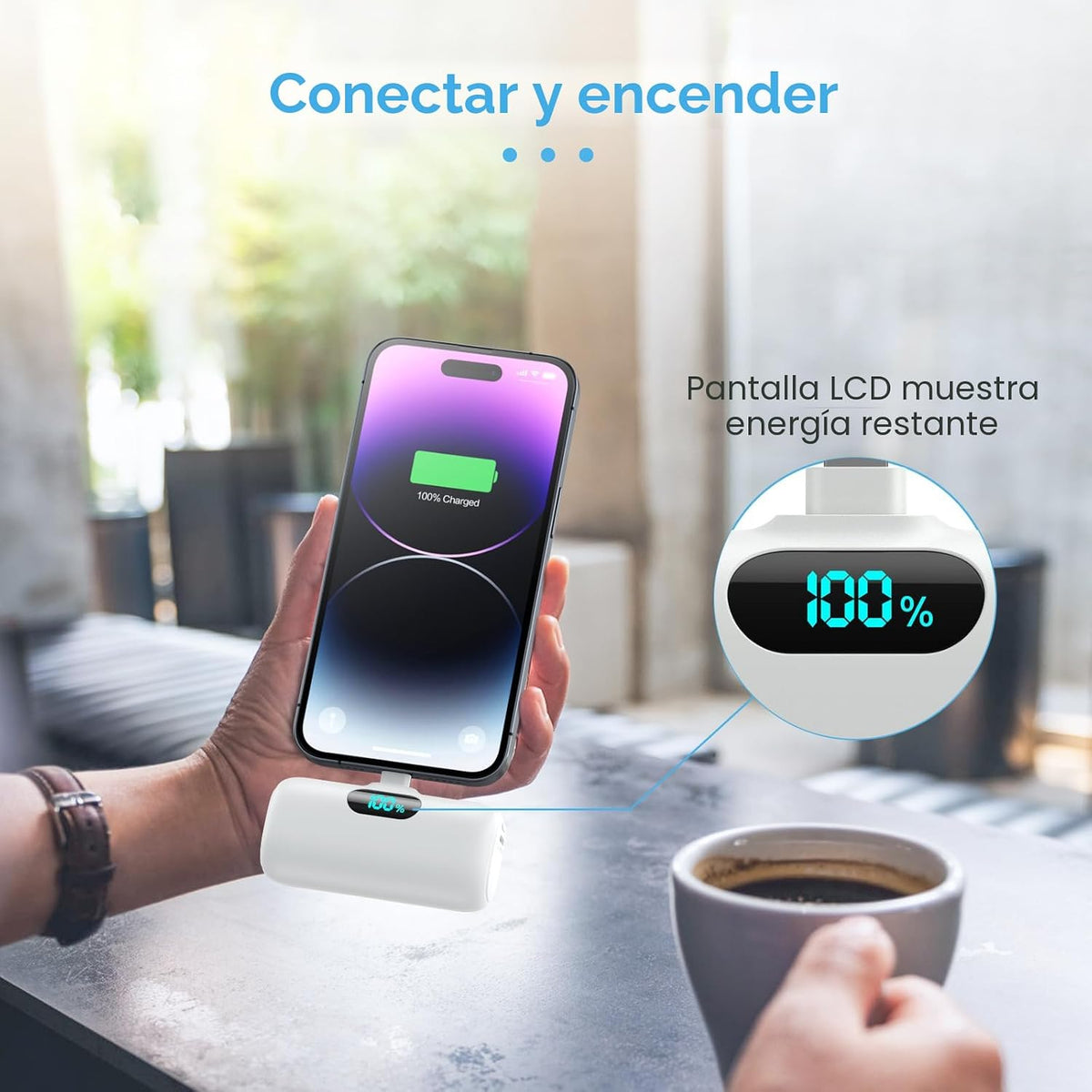 Mini cargador portátil USB C, batería de carga rápida PD de 5000 mA...